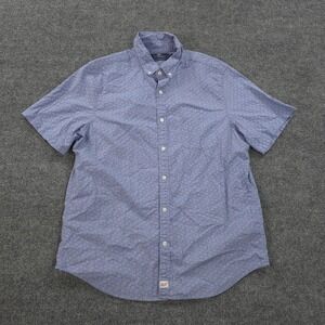 Vineyard Vines Shirt Mens Large Blue Slim Fit Murray Beach Preppy Sailboat Print